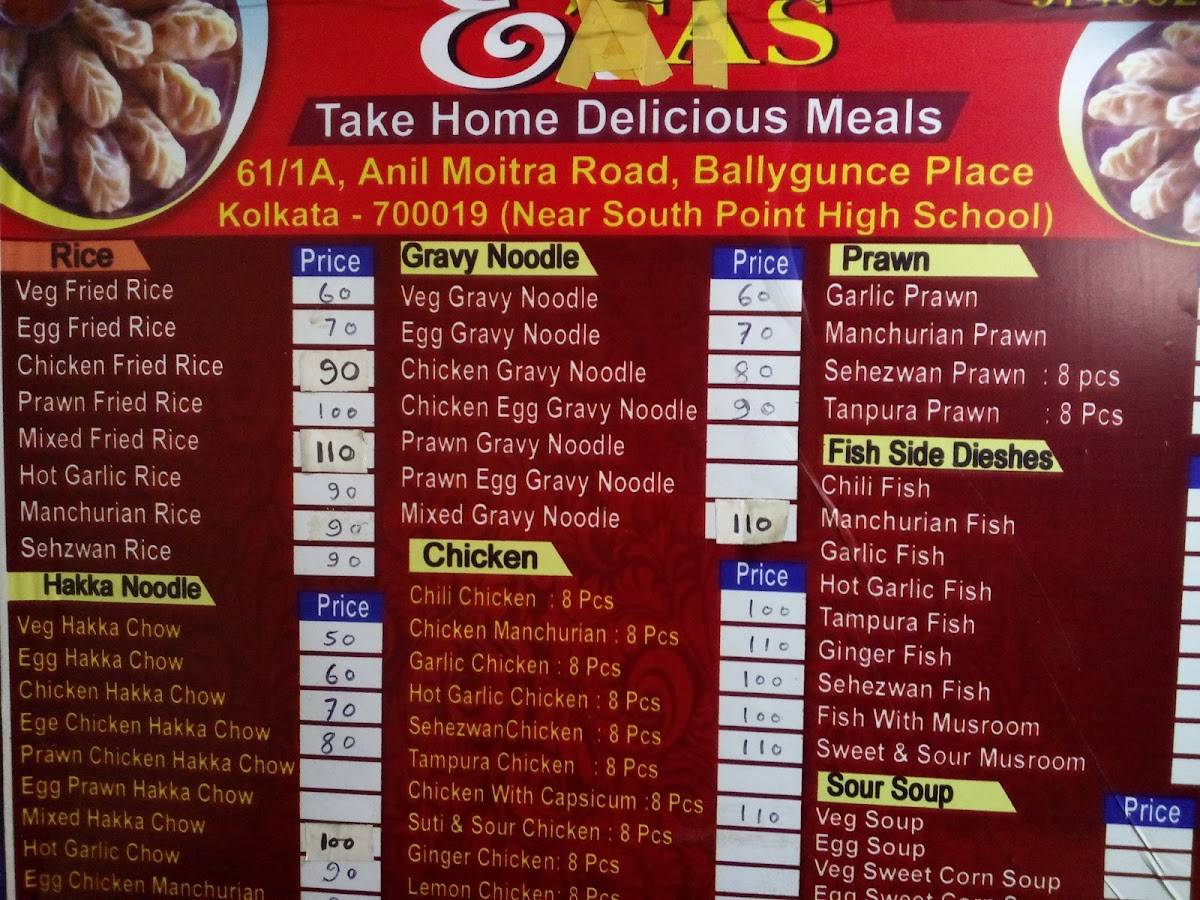 Eats menu
