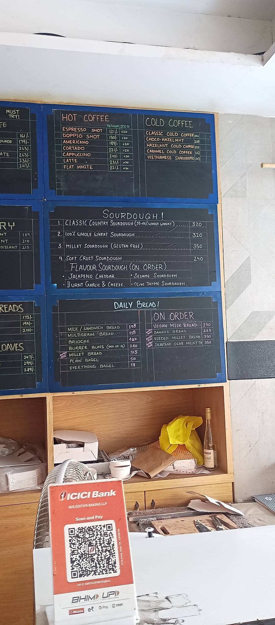 Edith's Baking menu