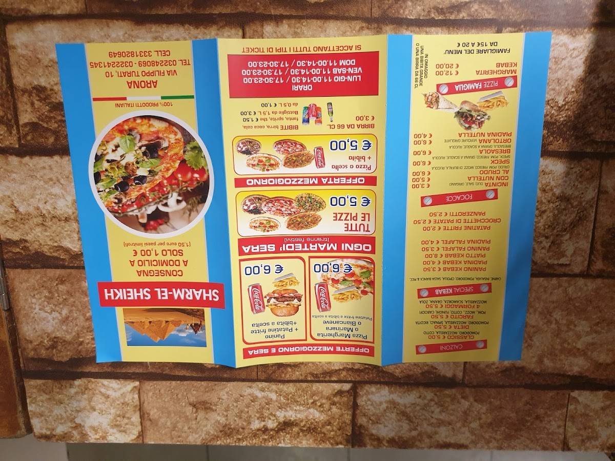 Menu di El Sharm Di Arona 