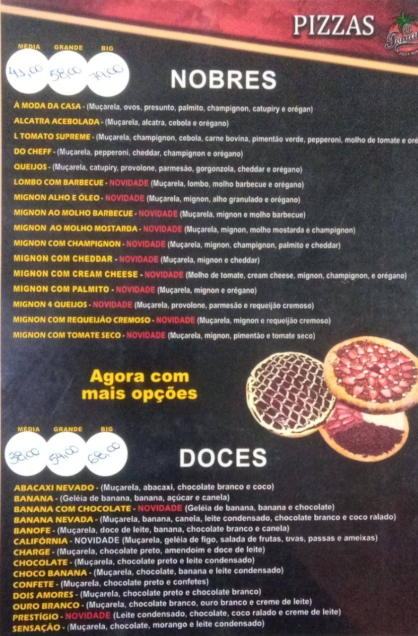 El Tomato Pizzaria cardápio
