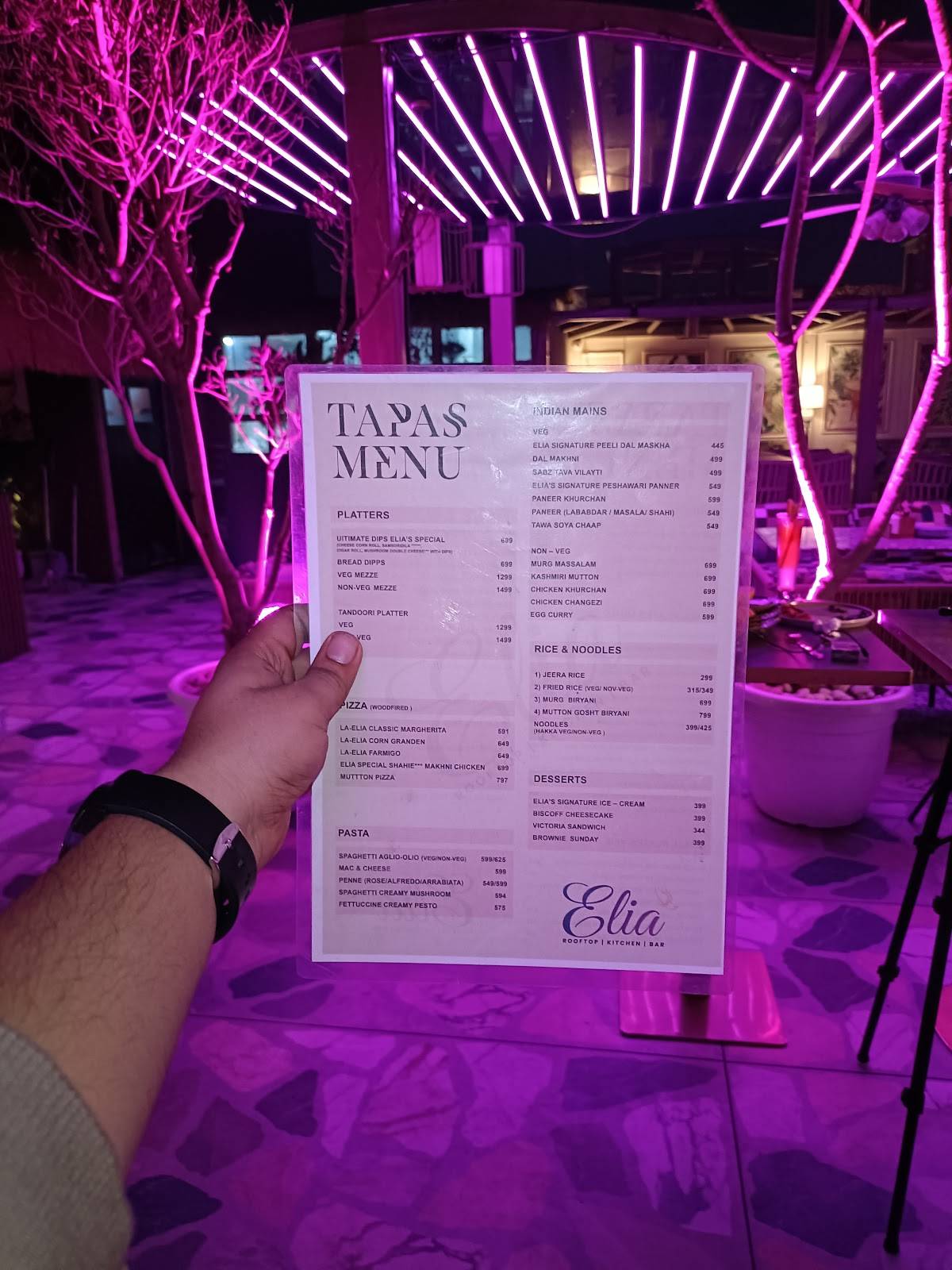 Elia Kitchen & Bar menu