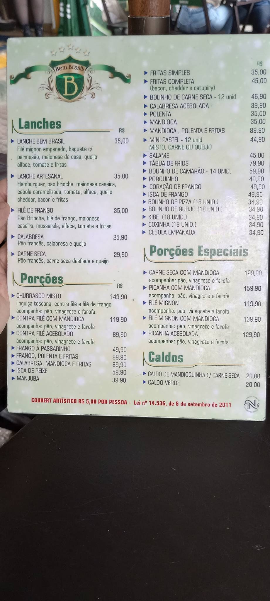 Bem Brasil Bistrô cardápio