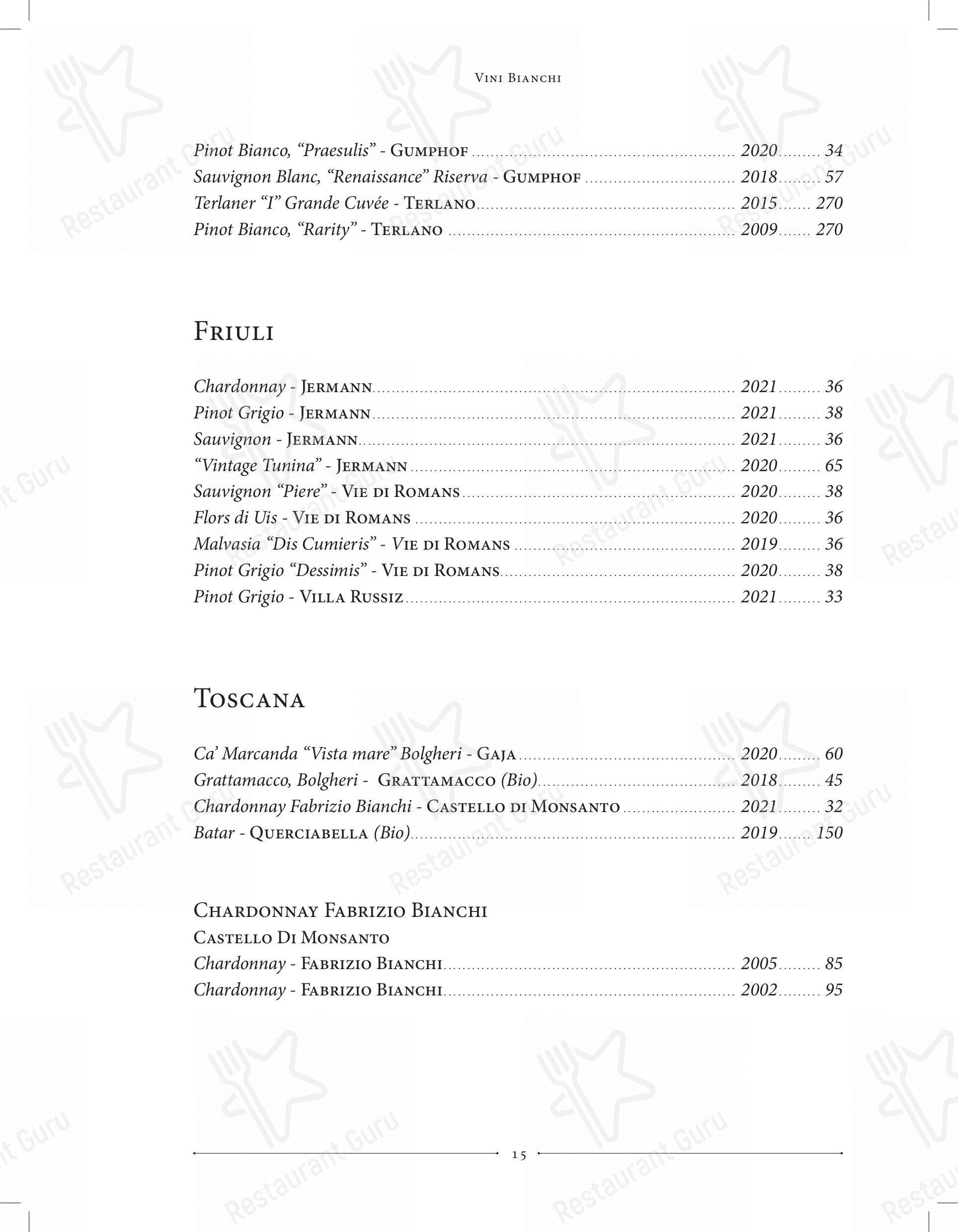 Коктейльная карта per Emma pizzeria