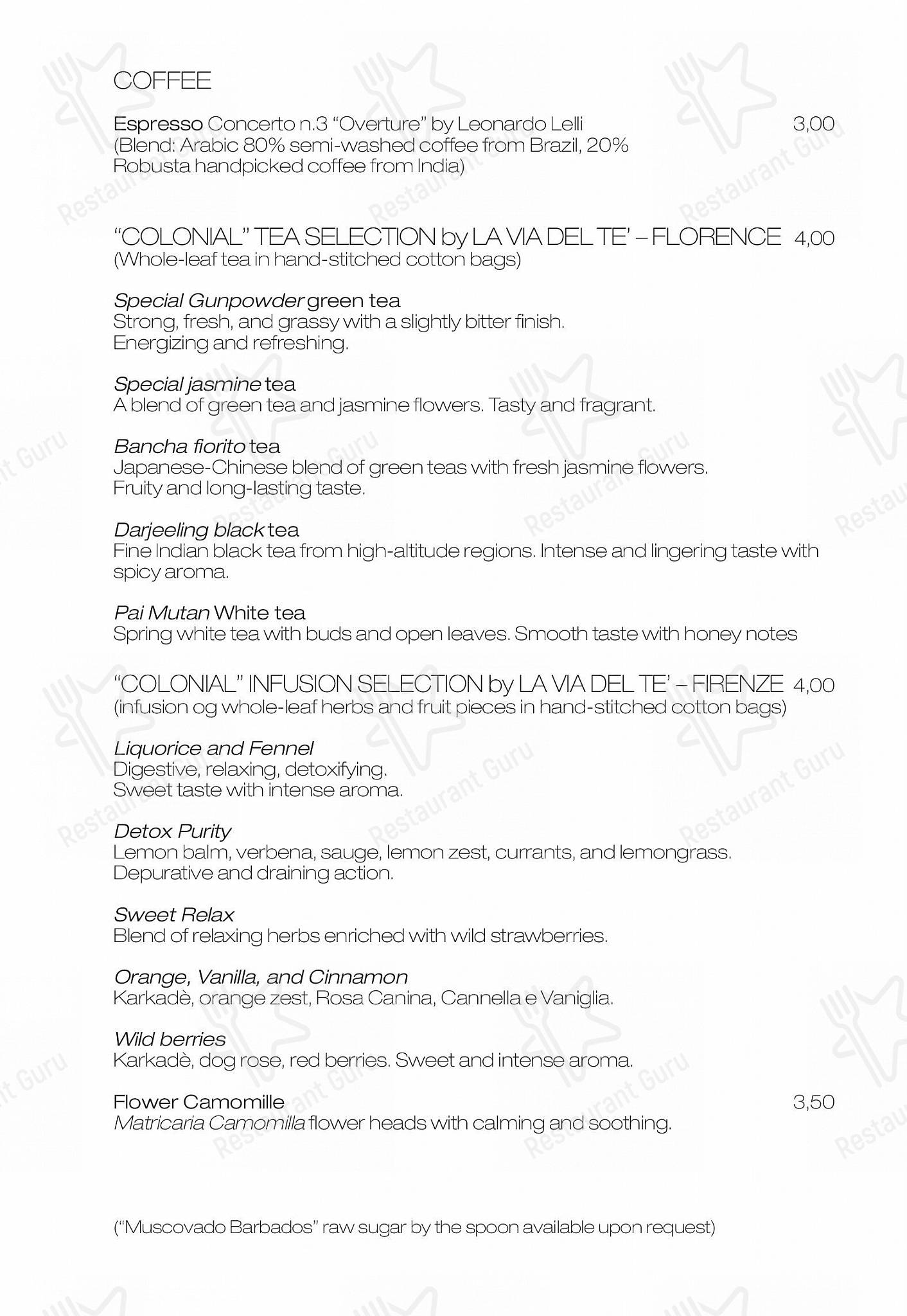 Drink menu per Emma pizzeria