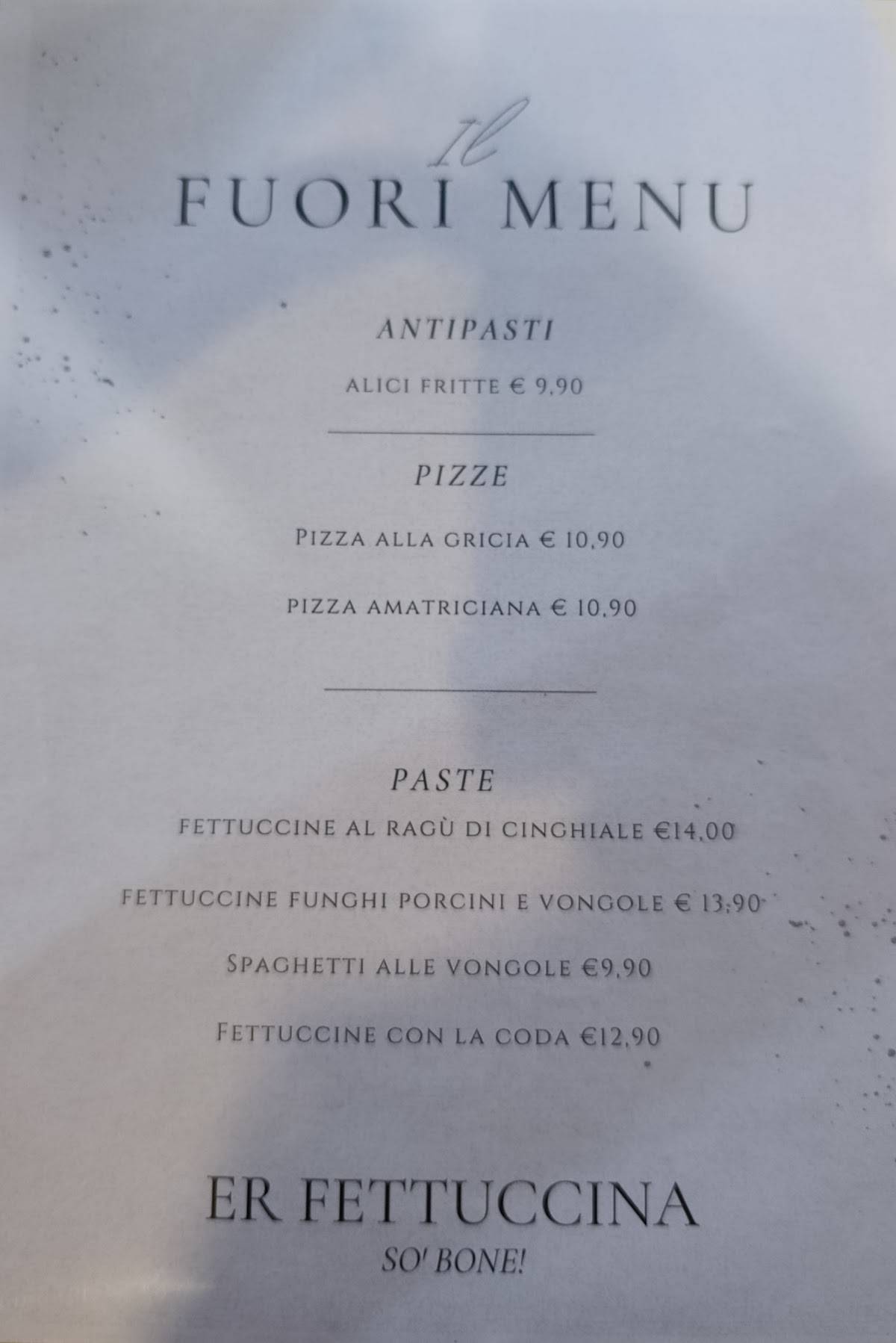 Menu di Er Fettuccina 