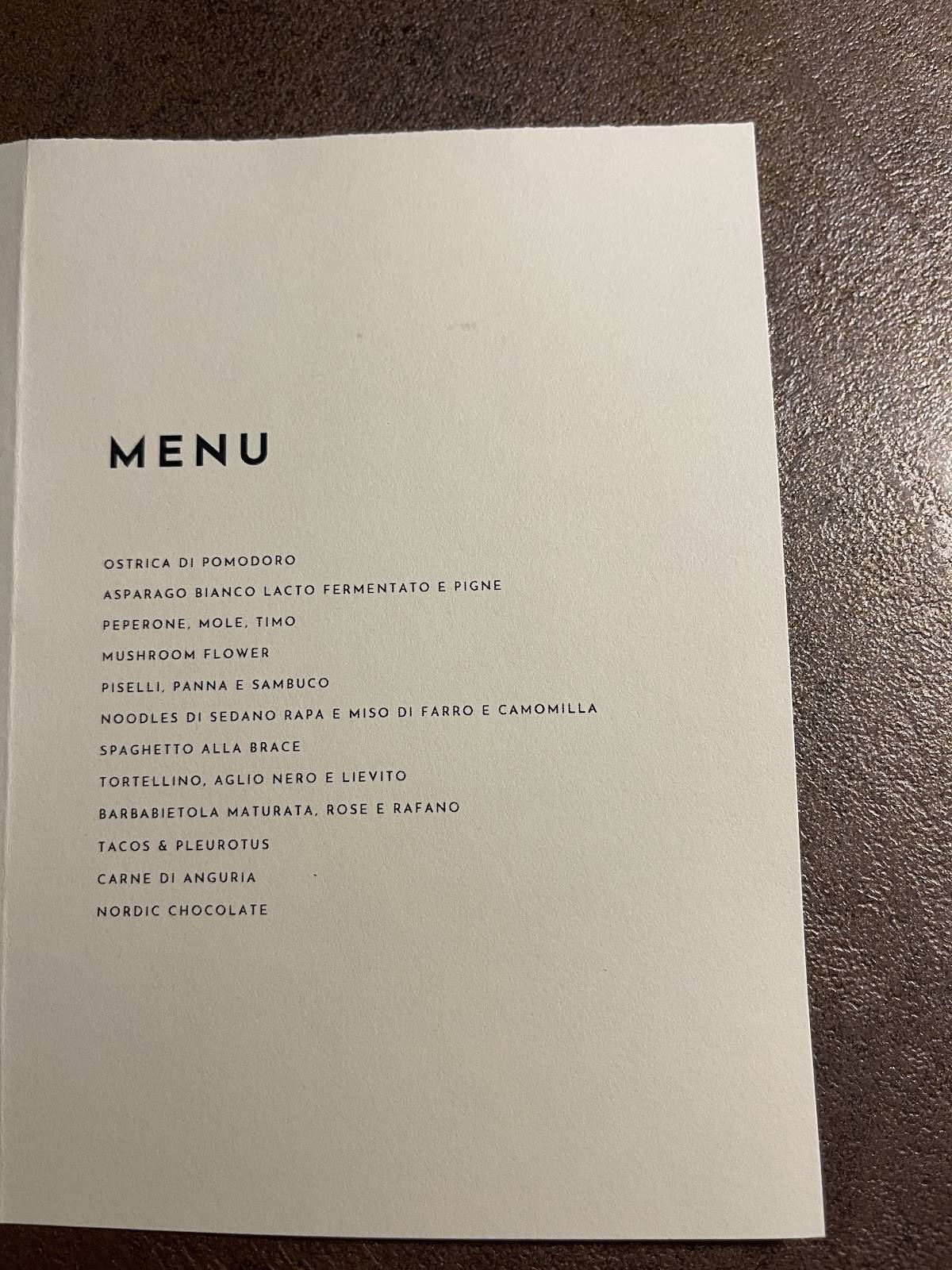 Menu di Erbavoglio 
