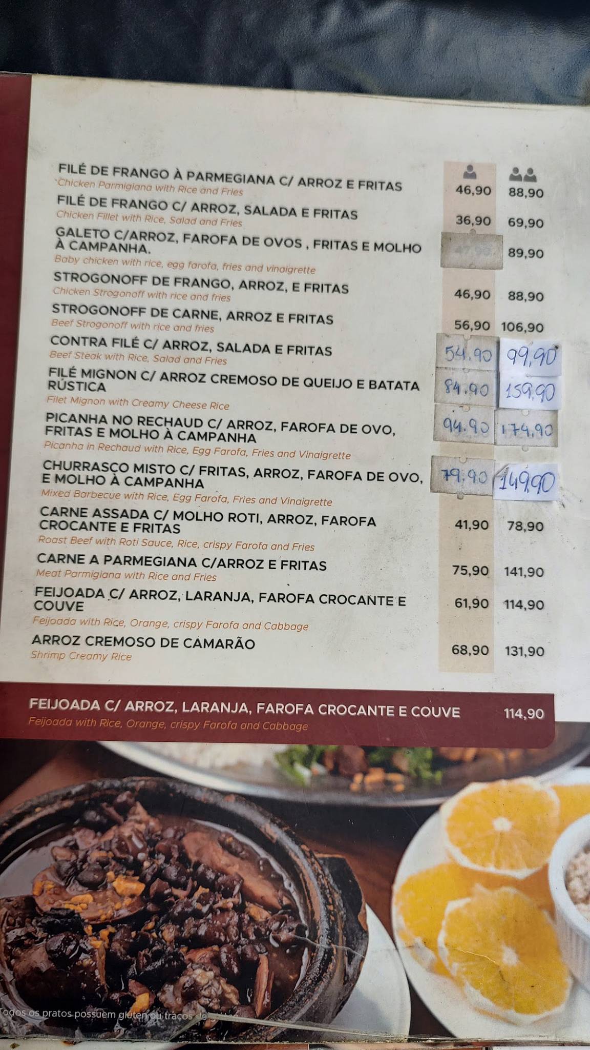 Espeto Brasileiro Restaurante em Copacabana - RJ cardápio