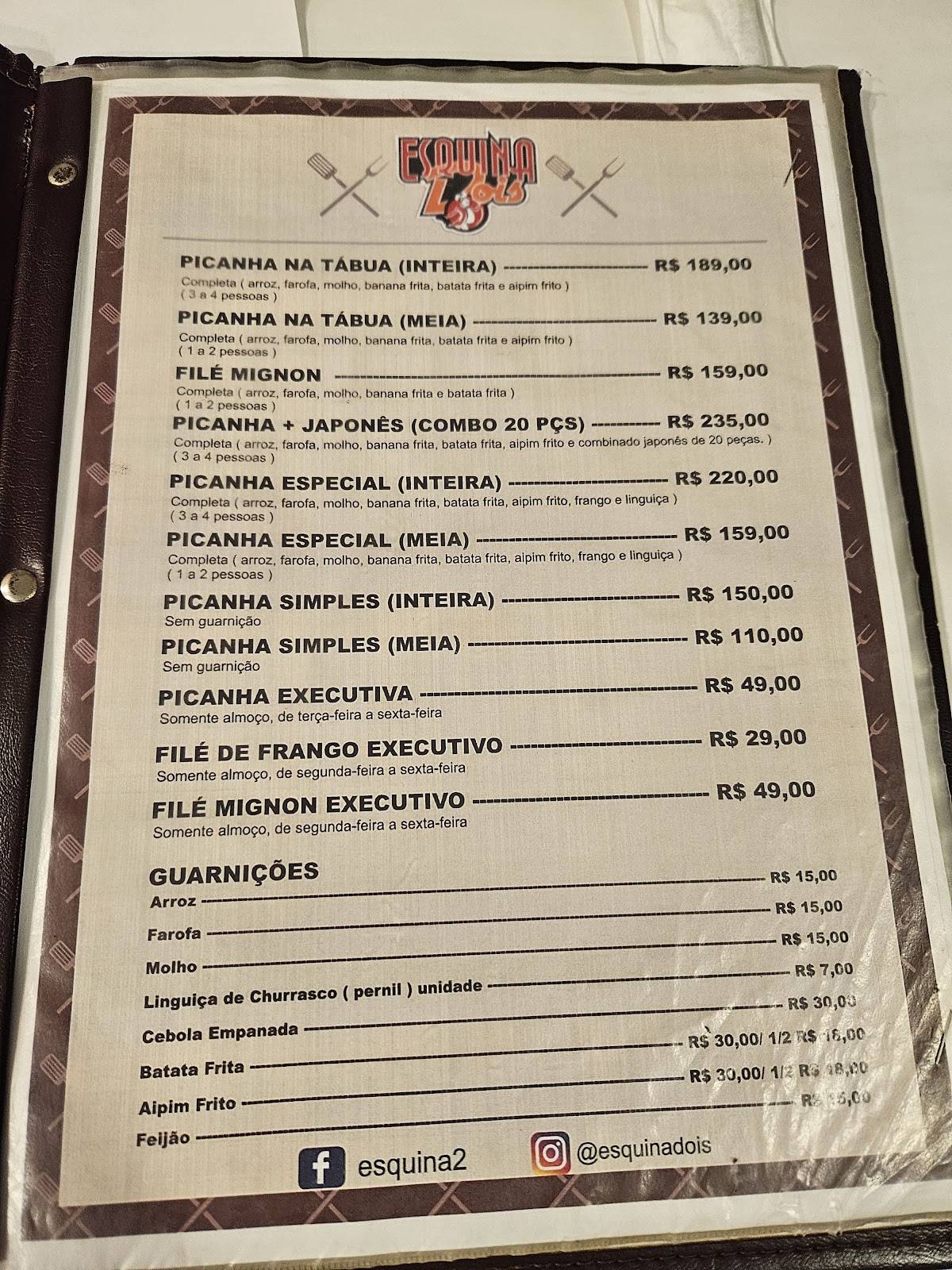 Esquina 2 / Kado Sushi - Picanha e Japonês cardápio