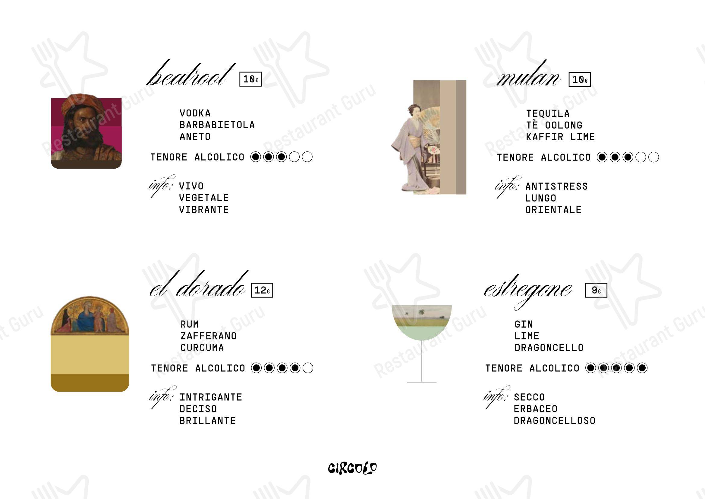 Menu per Casa Exforo ristorante