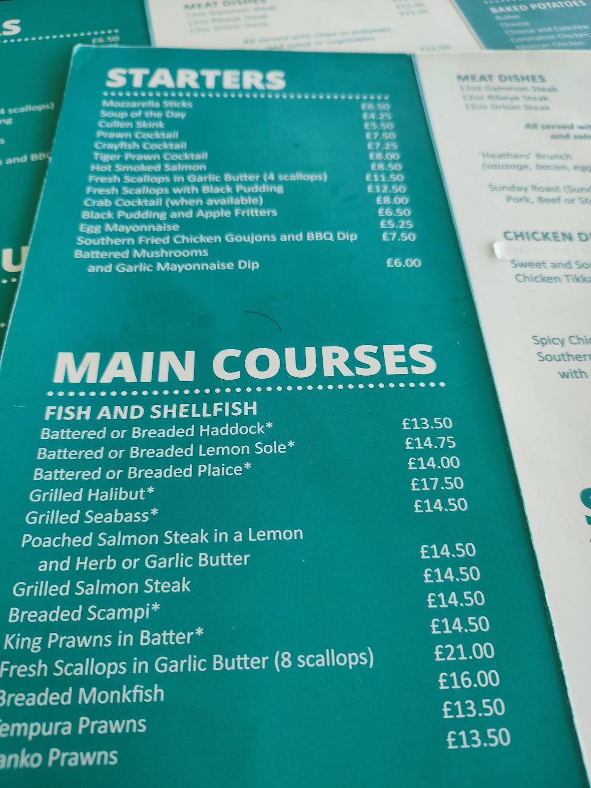 Menu at The Heathers Restaurant, Eyemouth