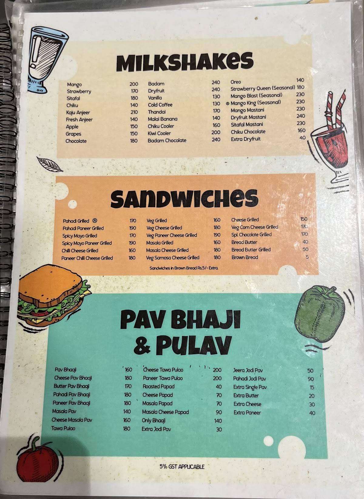 FALAHAAR menu