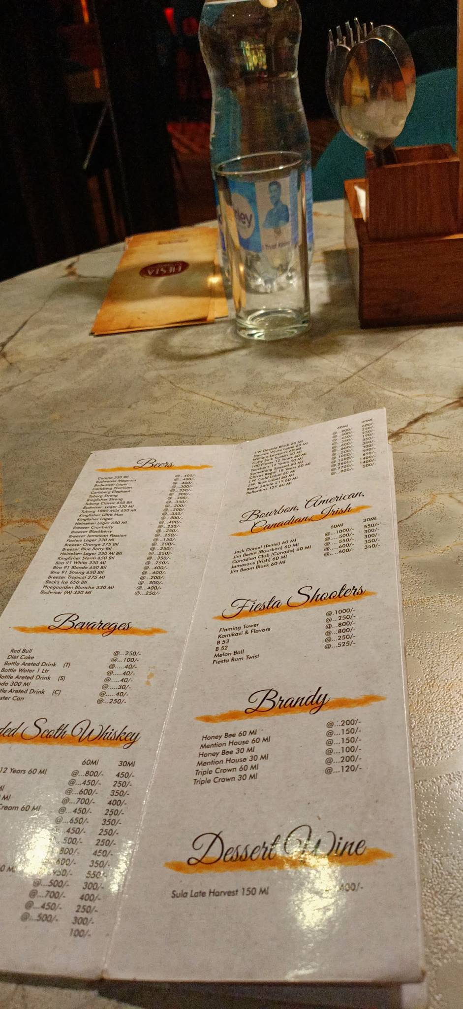 FIESTA Bar & Restaurant menu