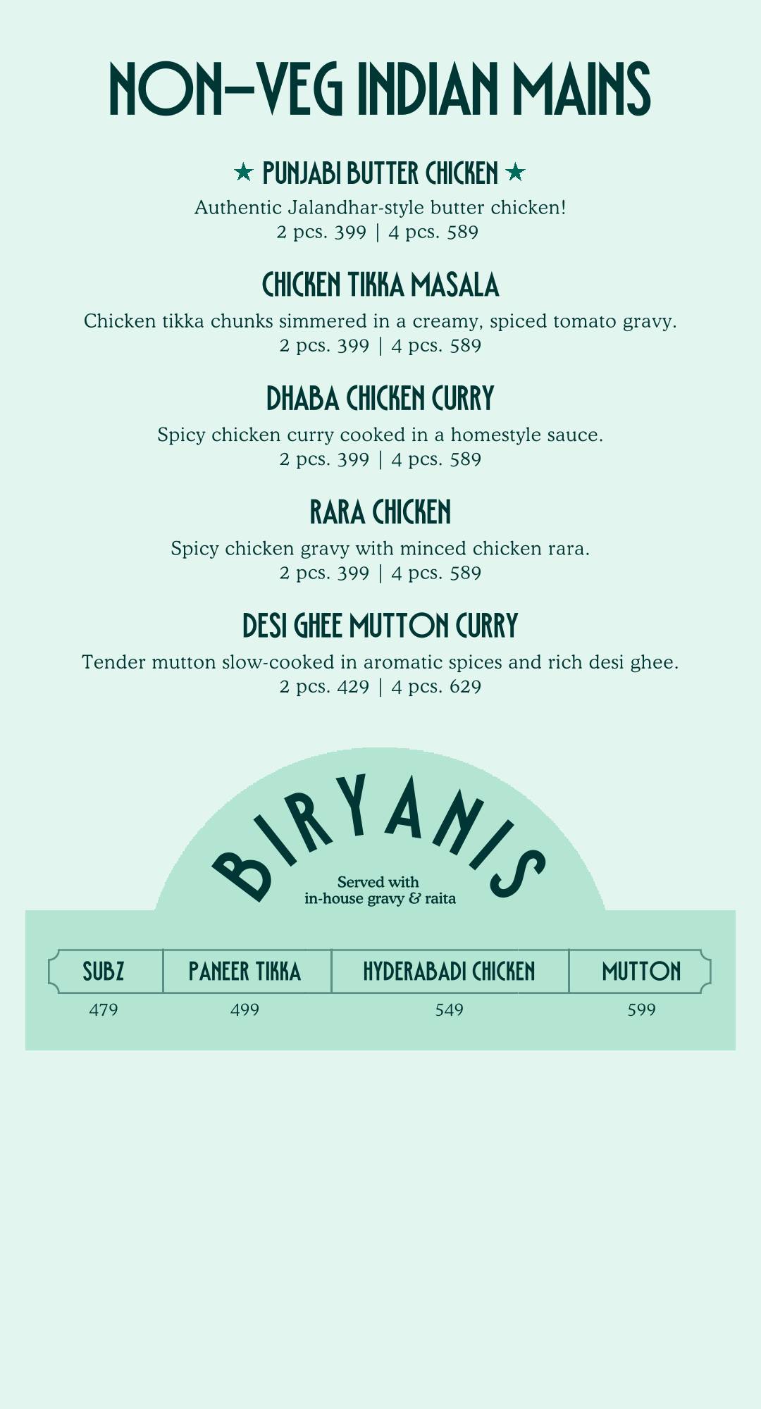 FO- Food Overloded menu