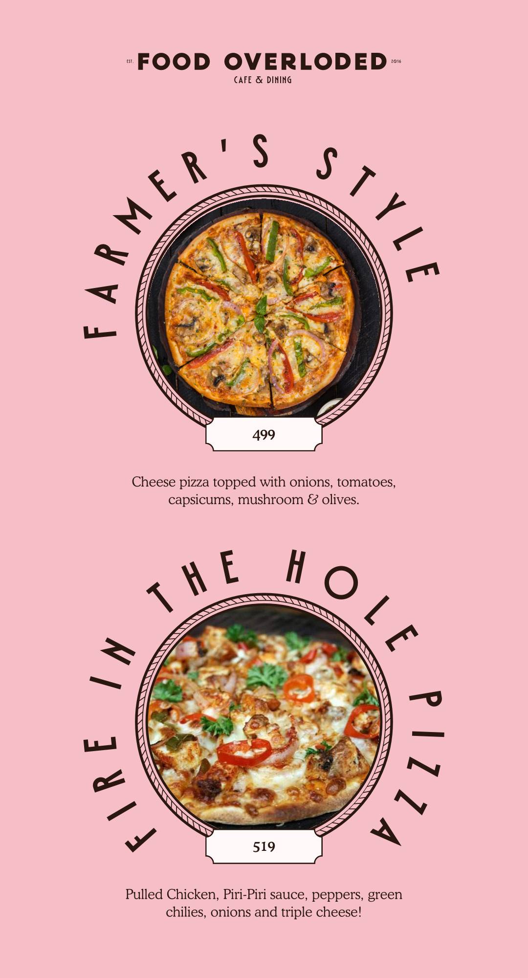 FO- Food Overloded menu