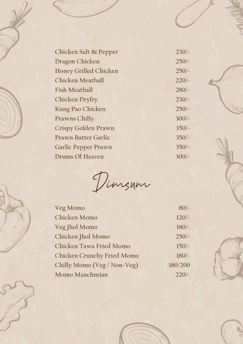 FOOD HUB PELLING menu