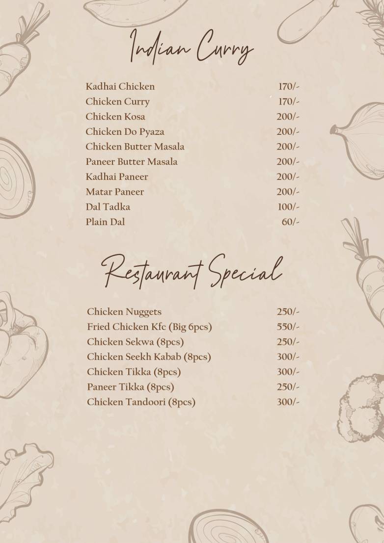 FOOD HUB PELLING menu