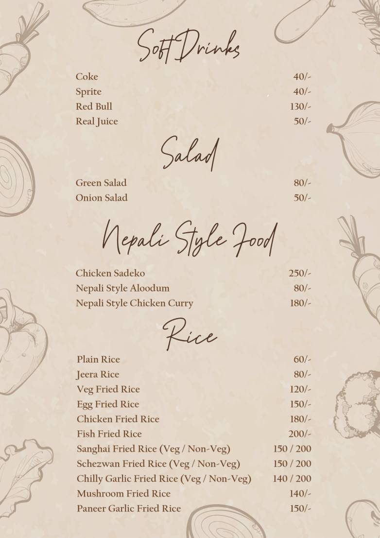 FOOD HUB PELLING menu