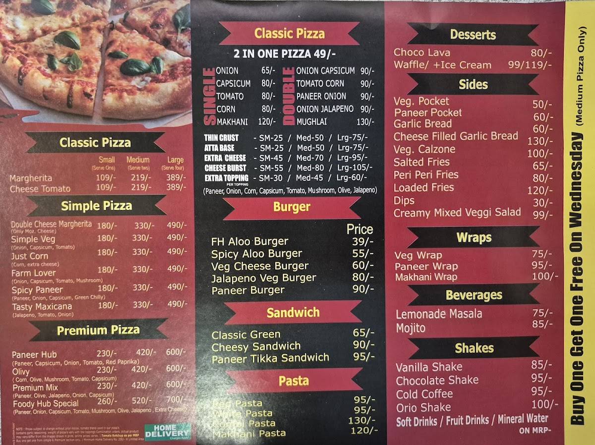 FOODY HUB PIZZA KHARAR menu