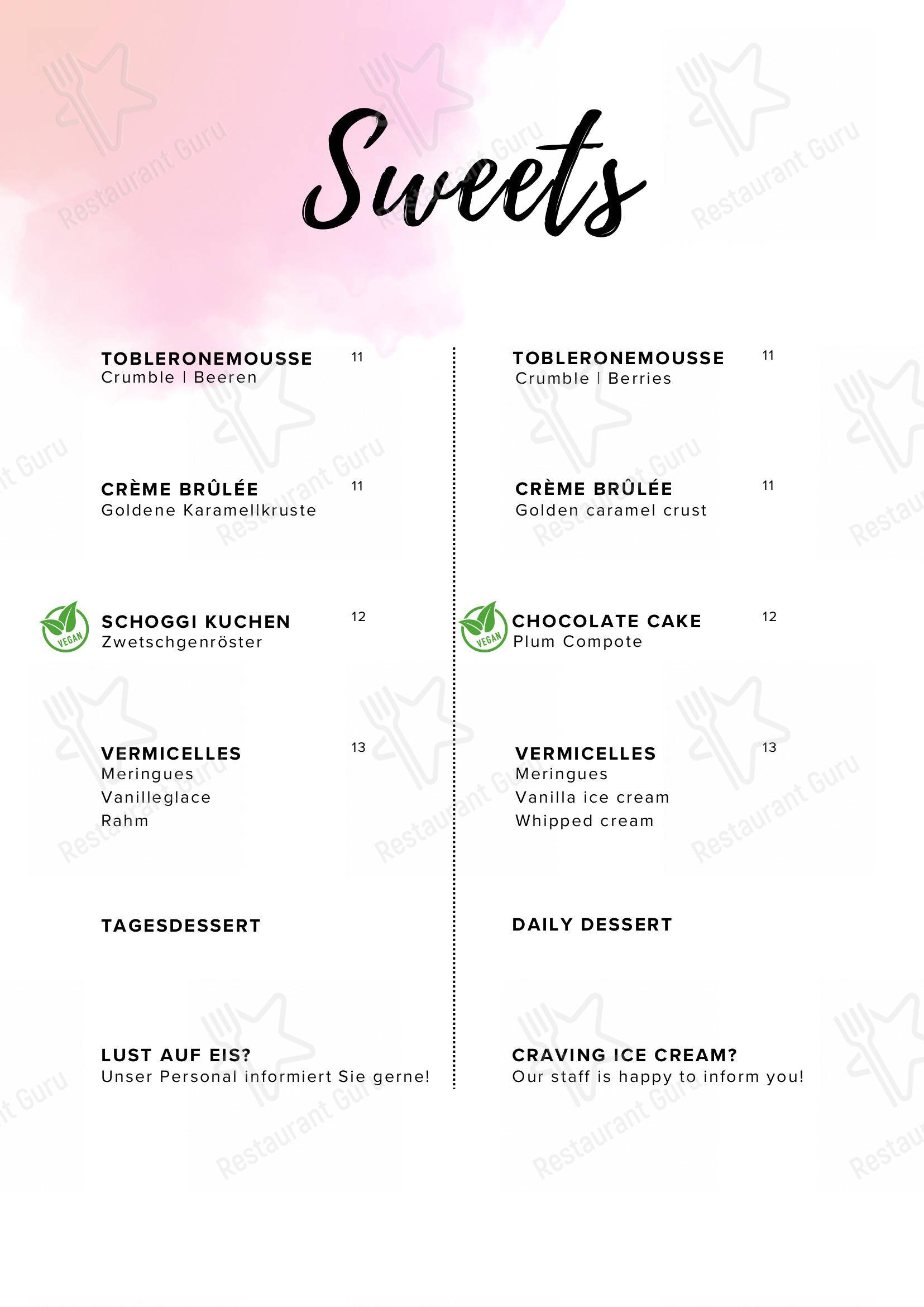 FORUM Restaurant Bar Zigarrenlounge in Widnau - Menu