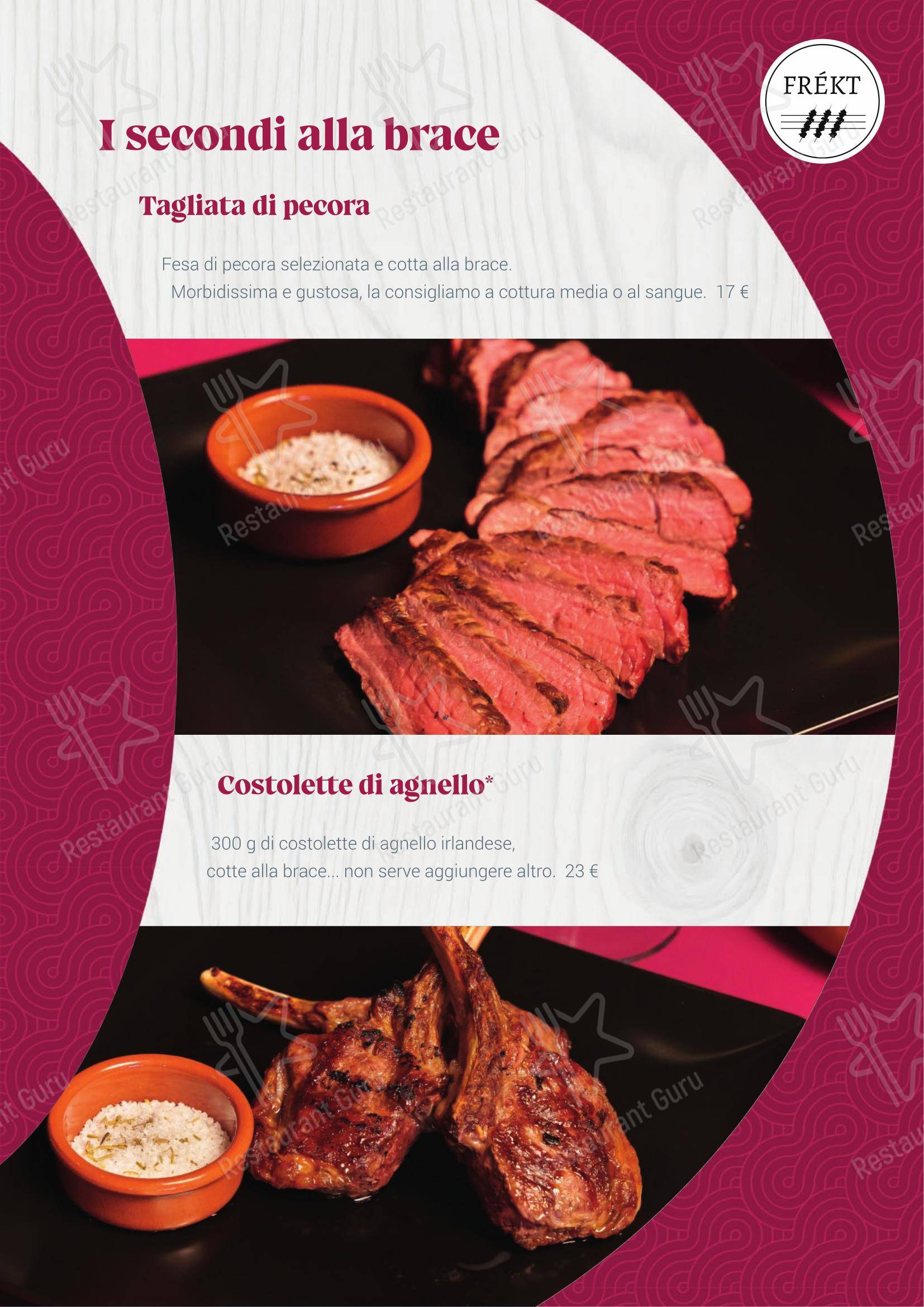 Menu per FREKT RISTORANTE ABRUZZESE ristorante