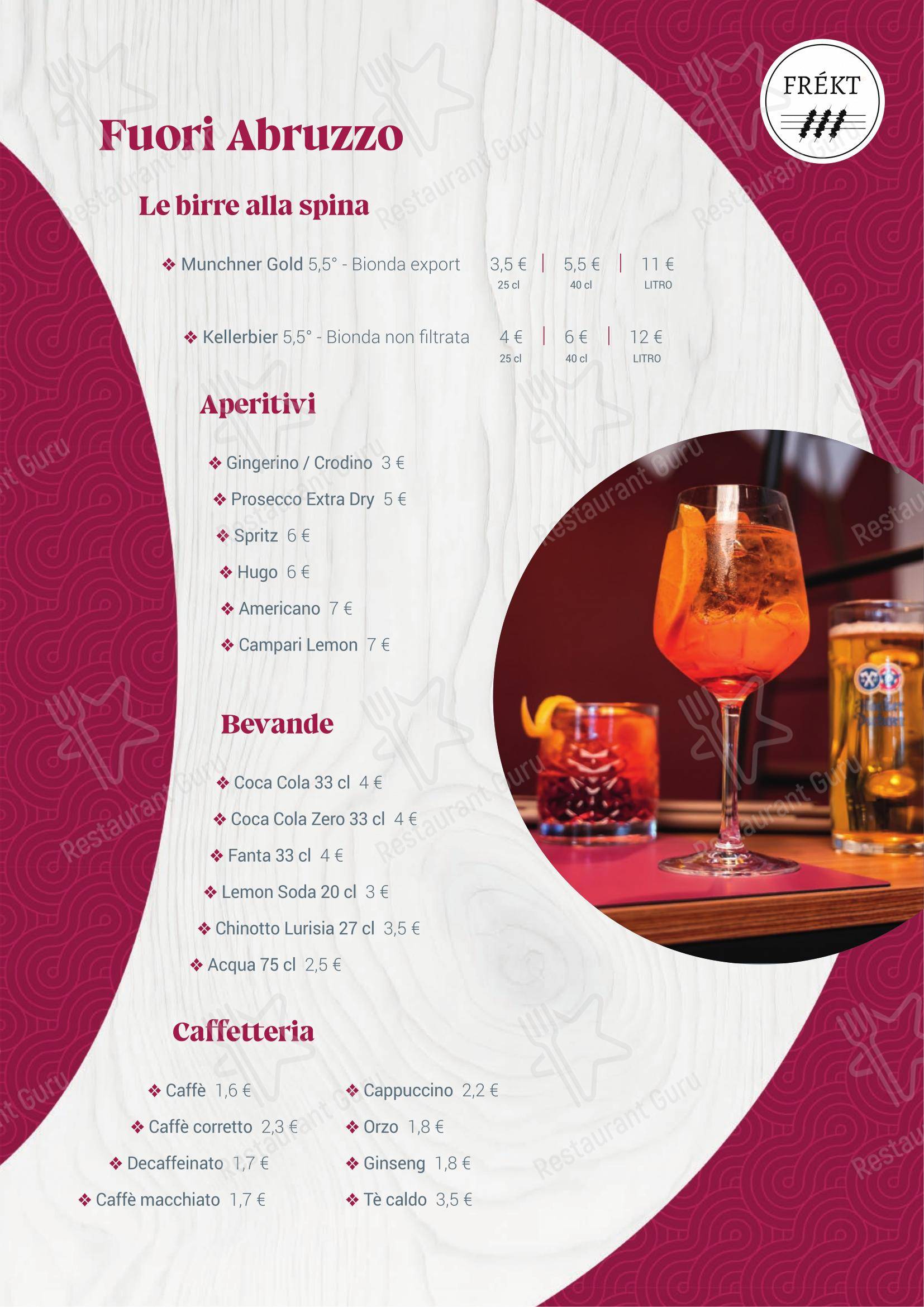Menu di FREKT RISTORANTE ABRUZZESE - Menu