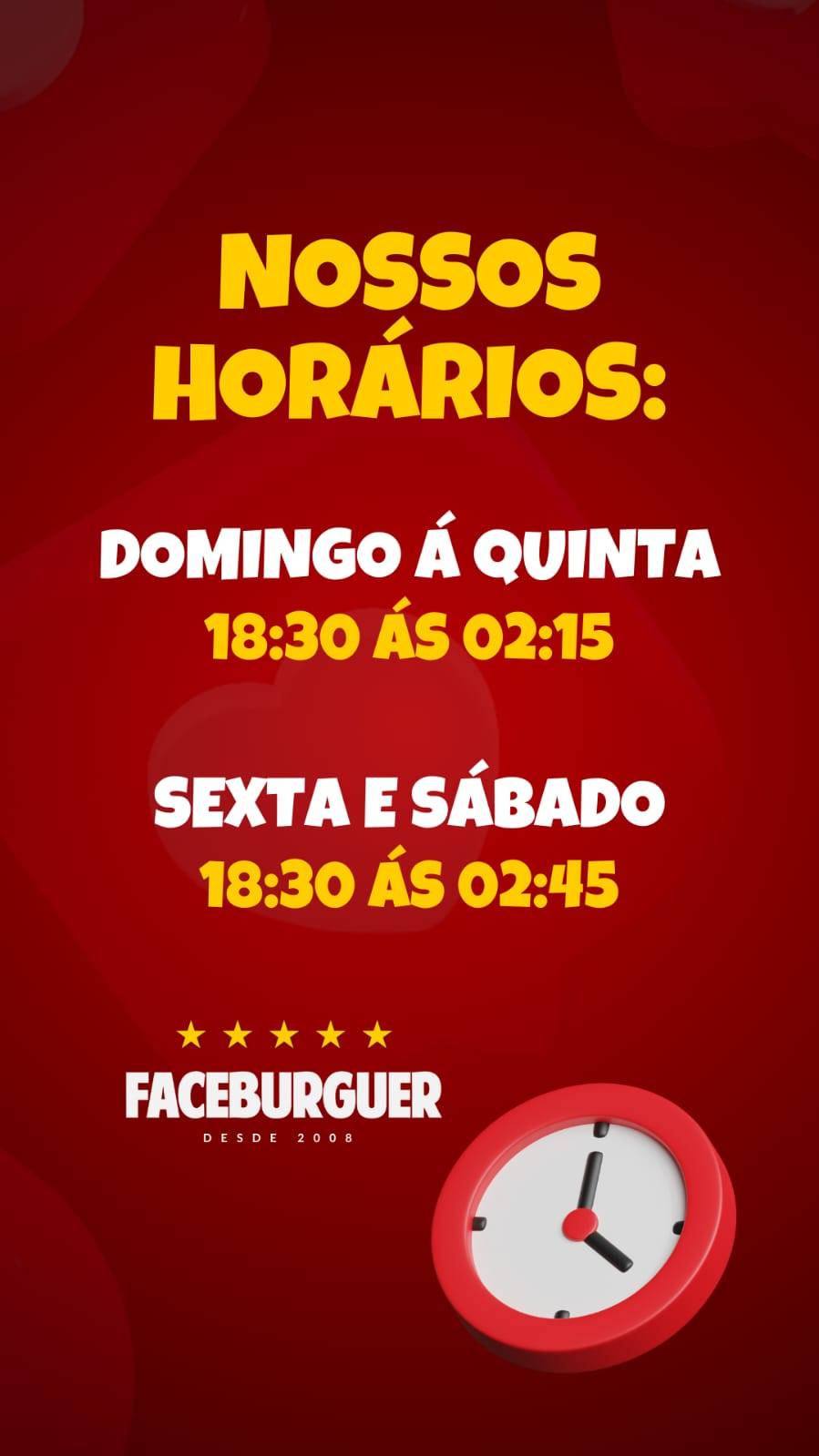 Faceburguer Lanches cardápio