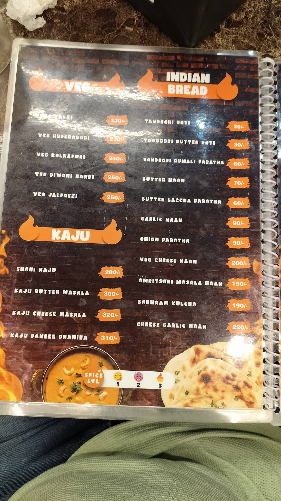 Failure's kitchen menu