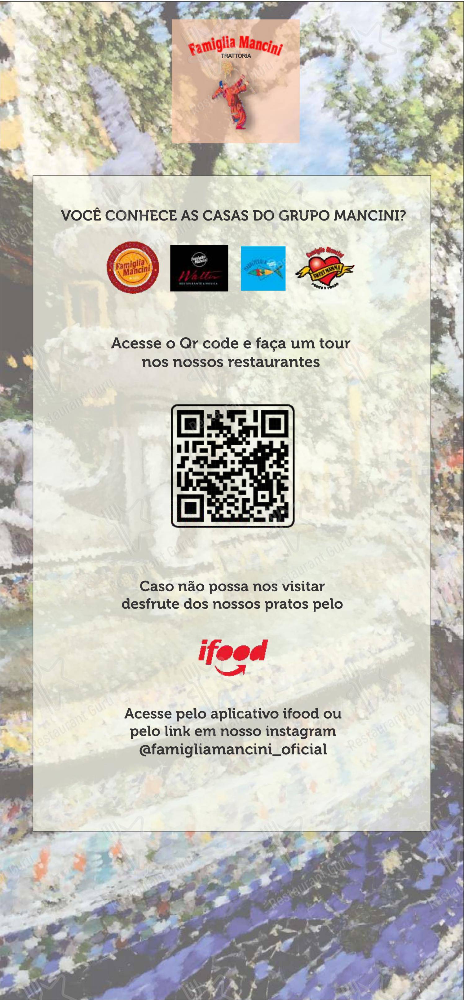 Menu para Famiglia Mancini Trattoria restaurante