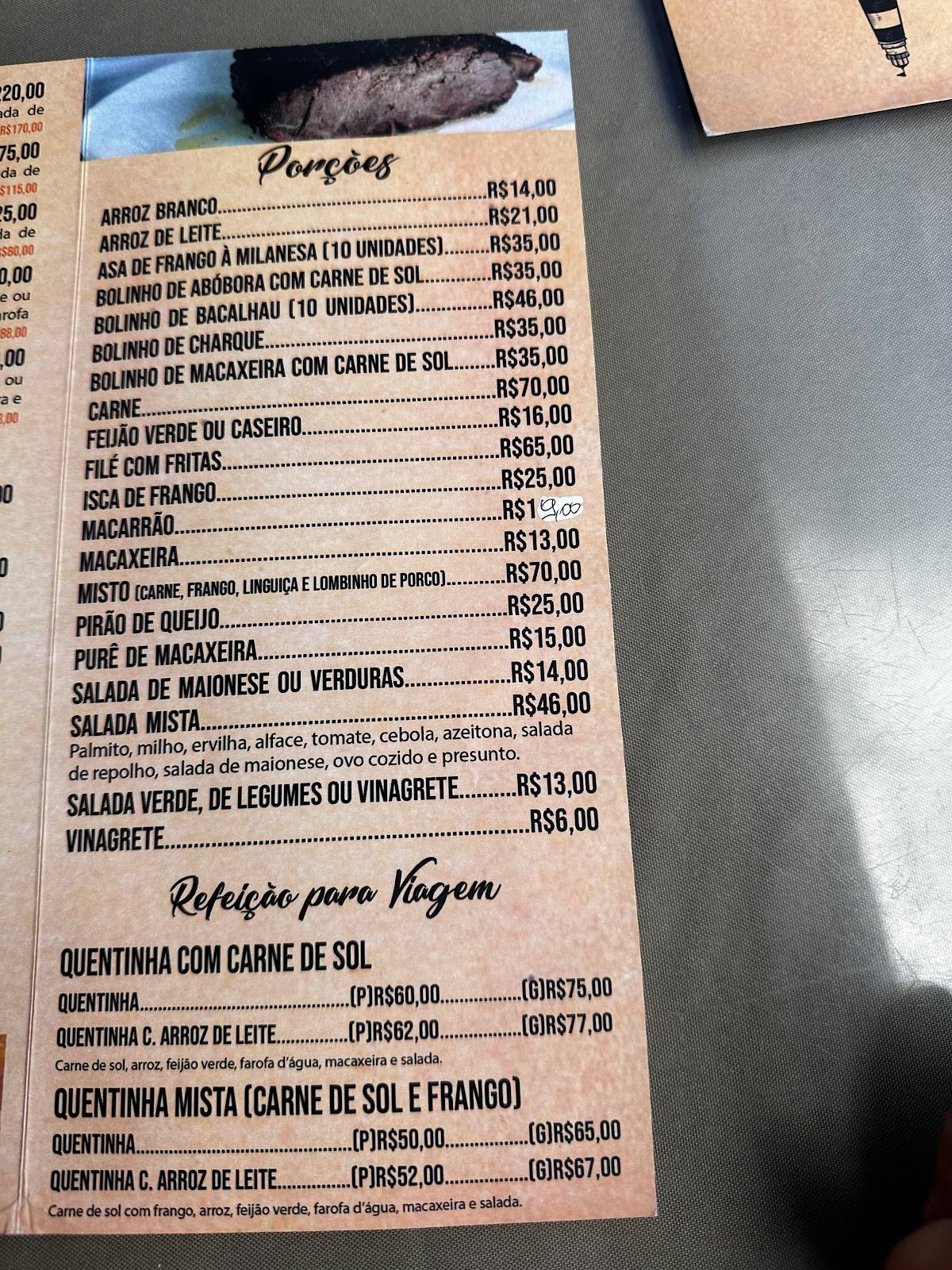 Farol Bar e Restaurante cardápio