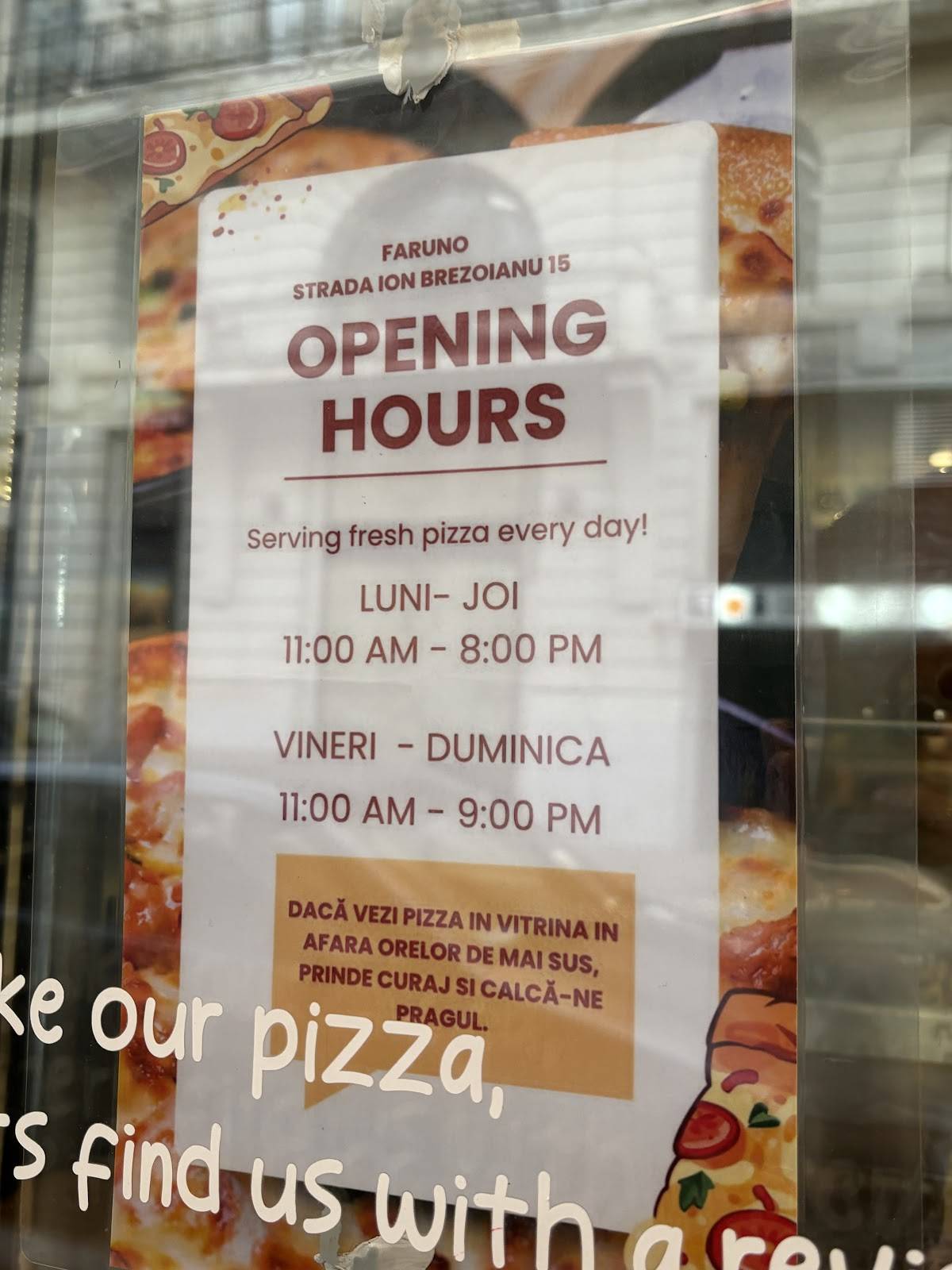 Menu de Faruno