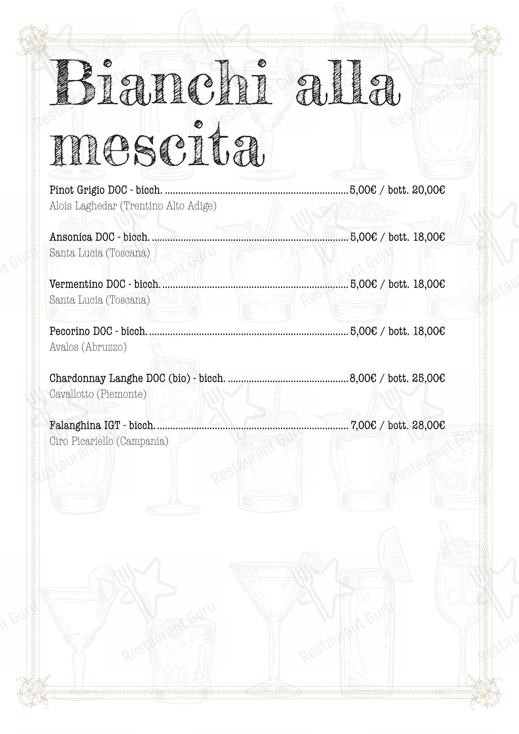 Menu di Fauno 3.0 aperitivo cocktail bar - Основное меню