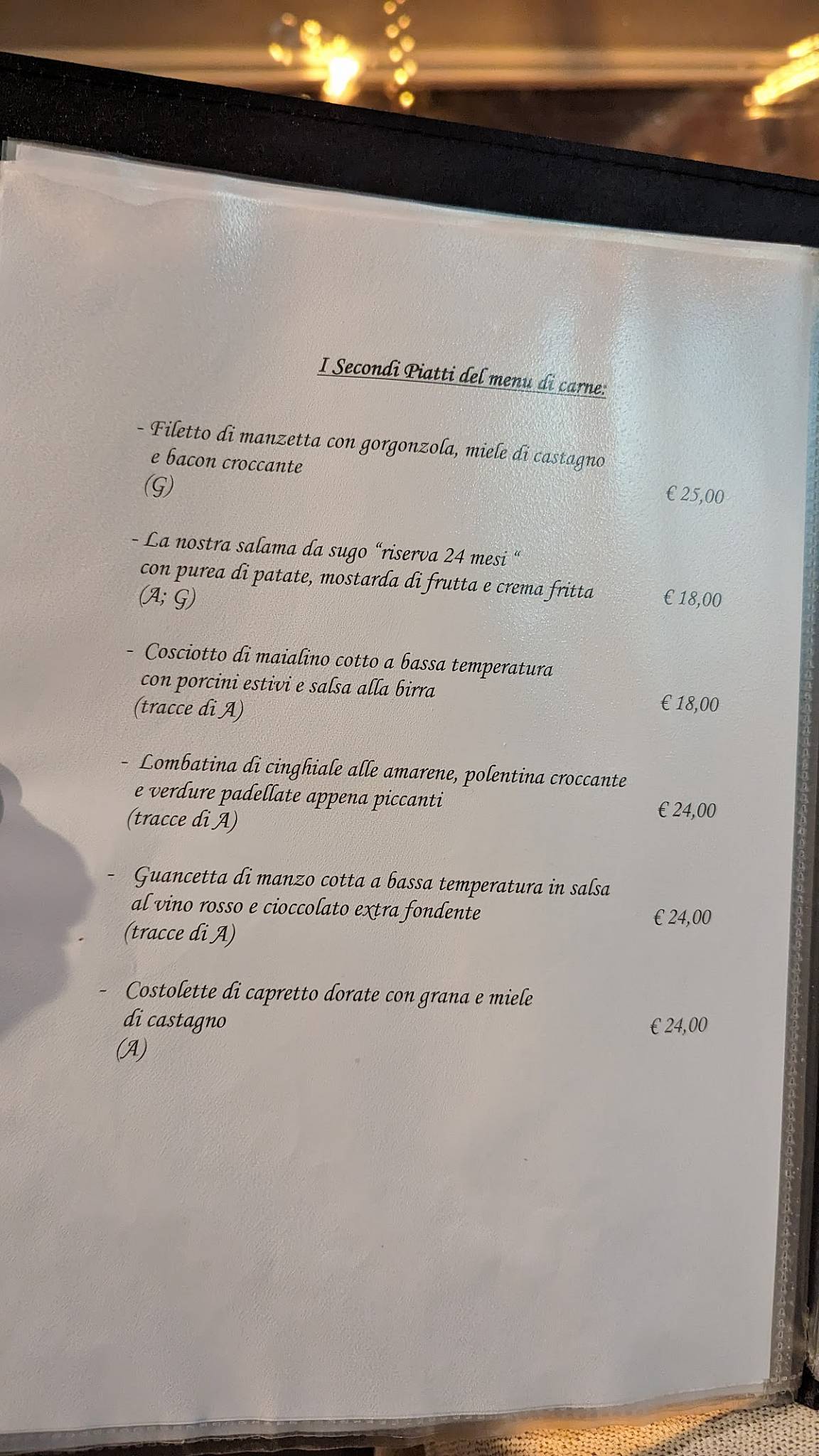 Menu di Antica Trattoria Max 