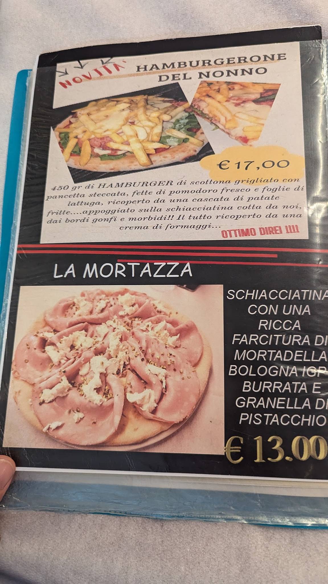 Menu di Ristorante Pizzeria Nonno Papero 