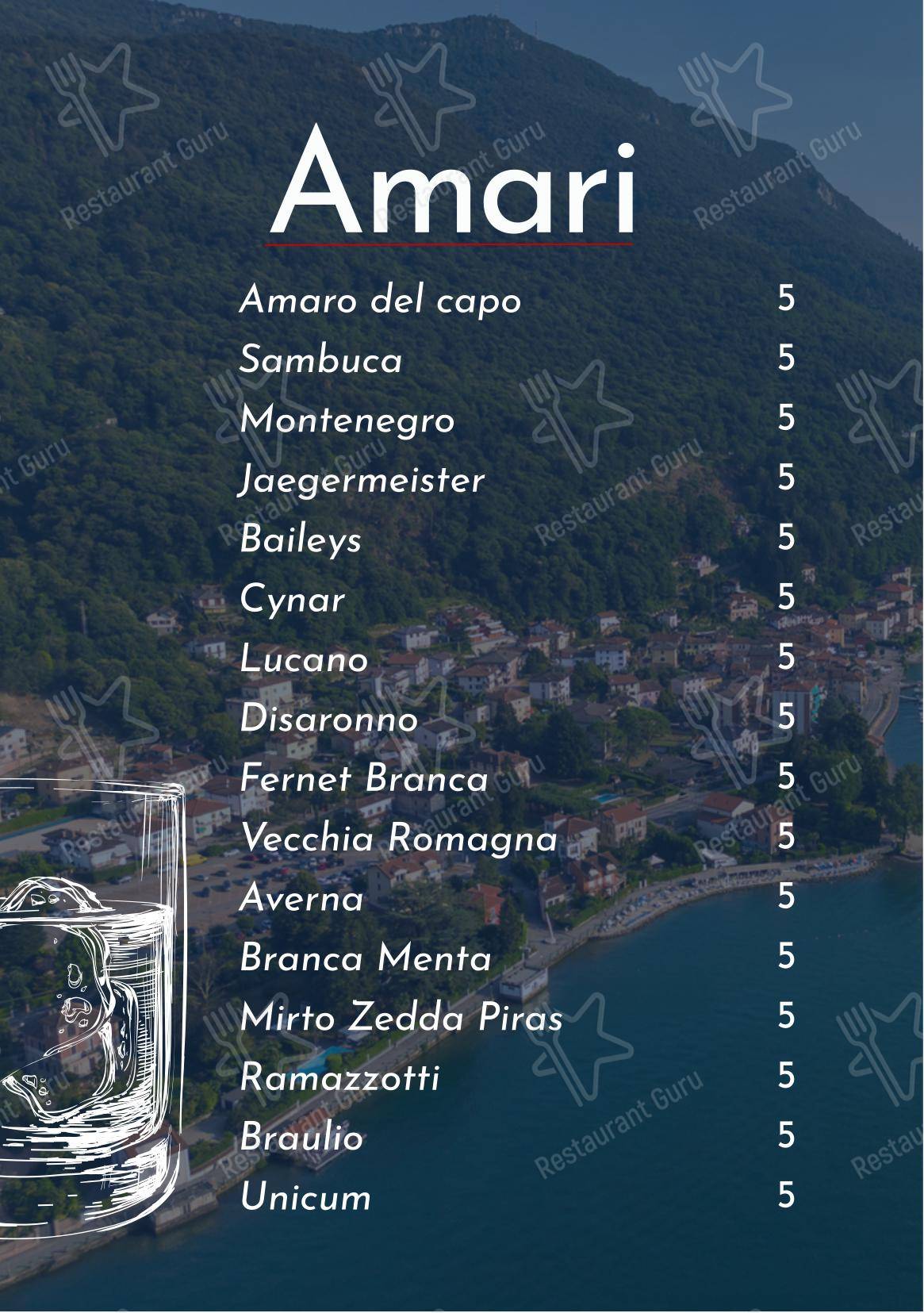 Fiammetta Beach Club in Porto Ceresio - Menu