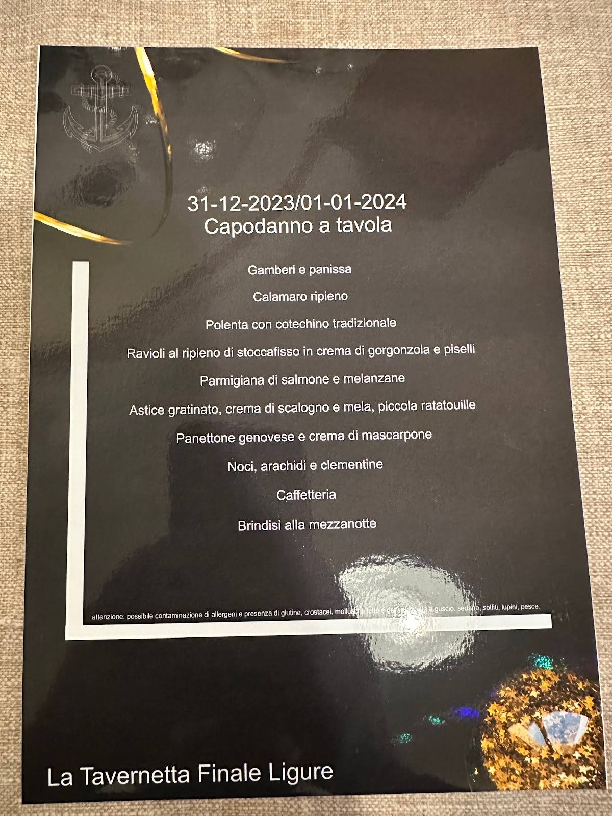 Menu di La Tavernetta 