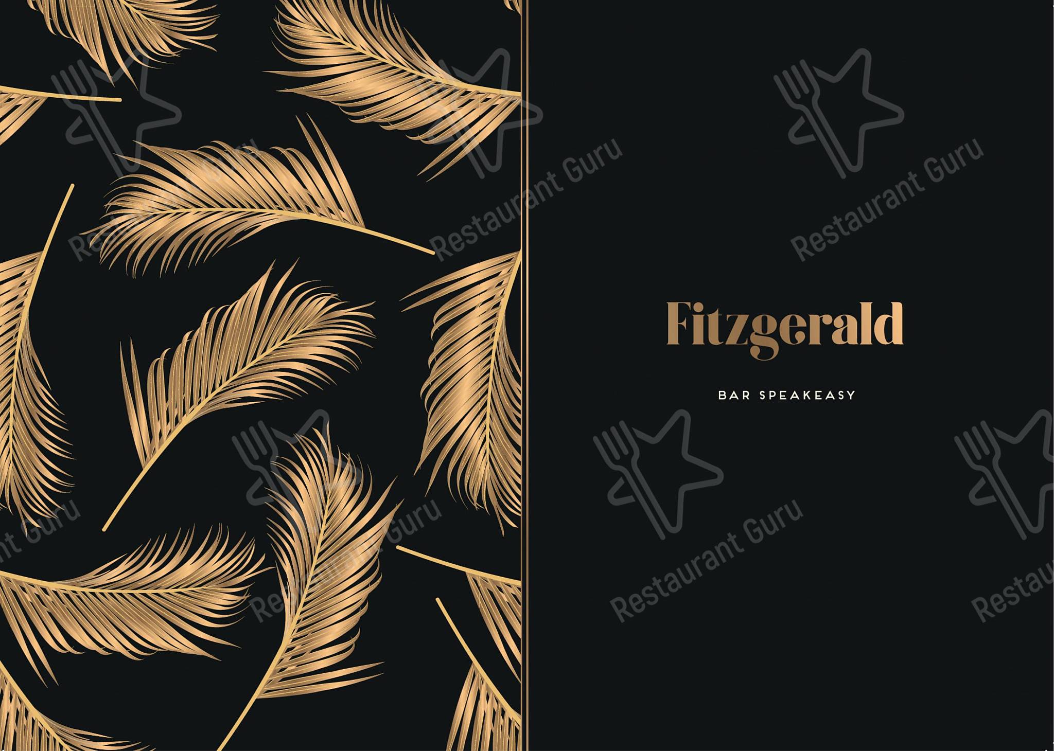 Bar menu pour Fitzgerald dans Paris