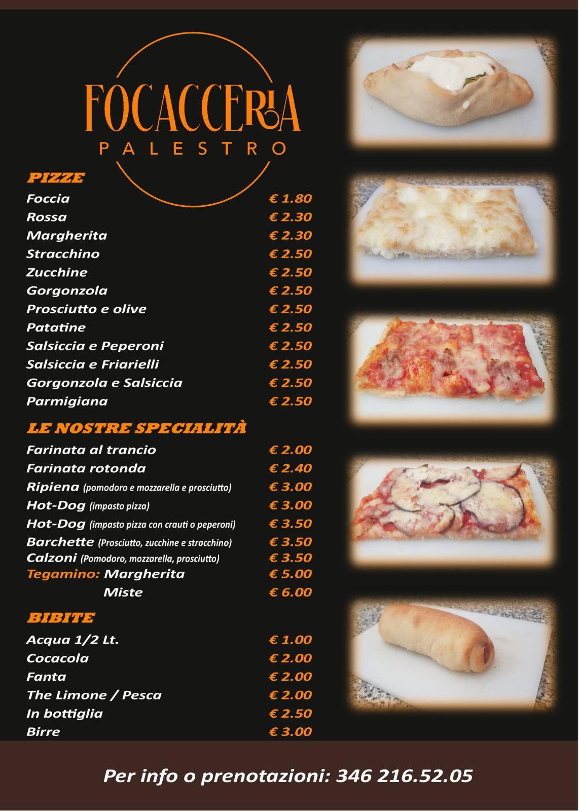 Menu di Focacceria Palestro 