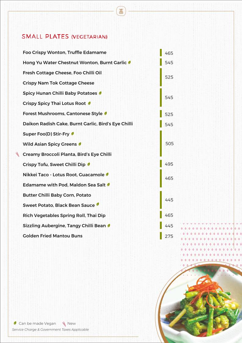 Foo Bandra menu