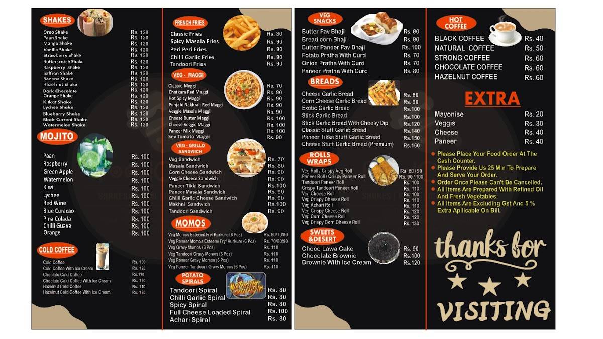 Food Costa menu