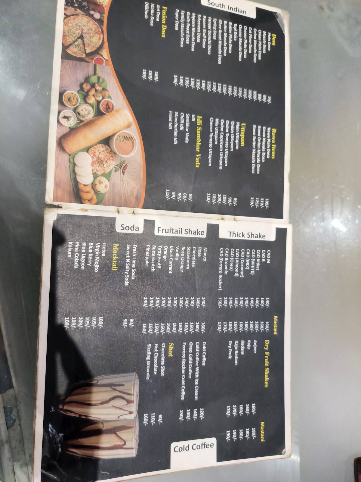 Food Parks menu