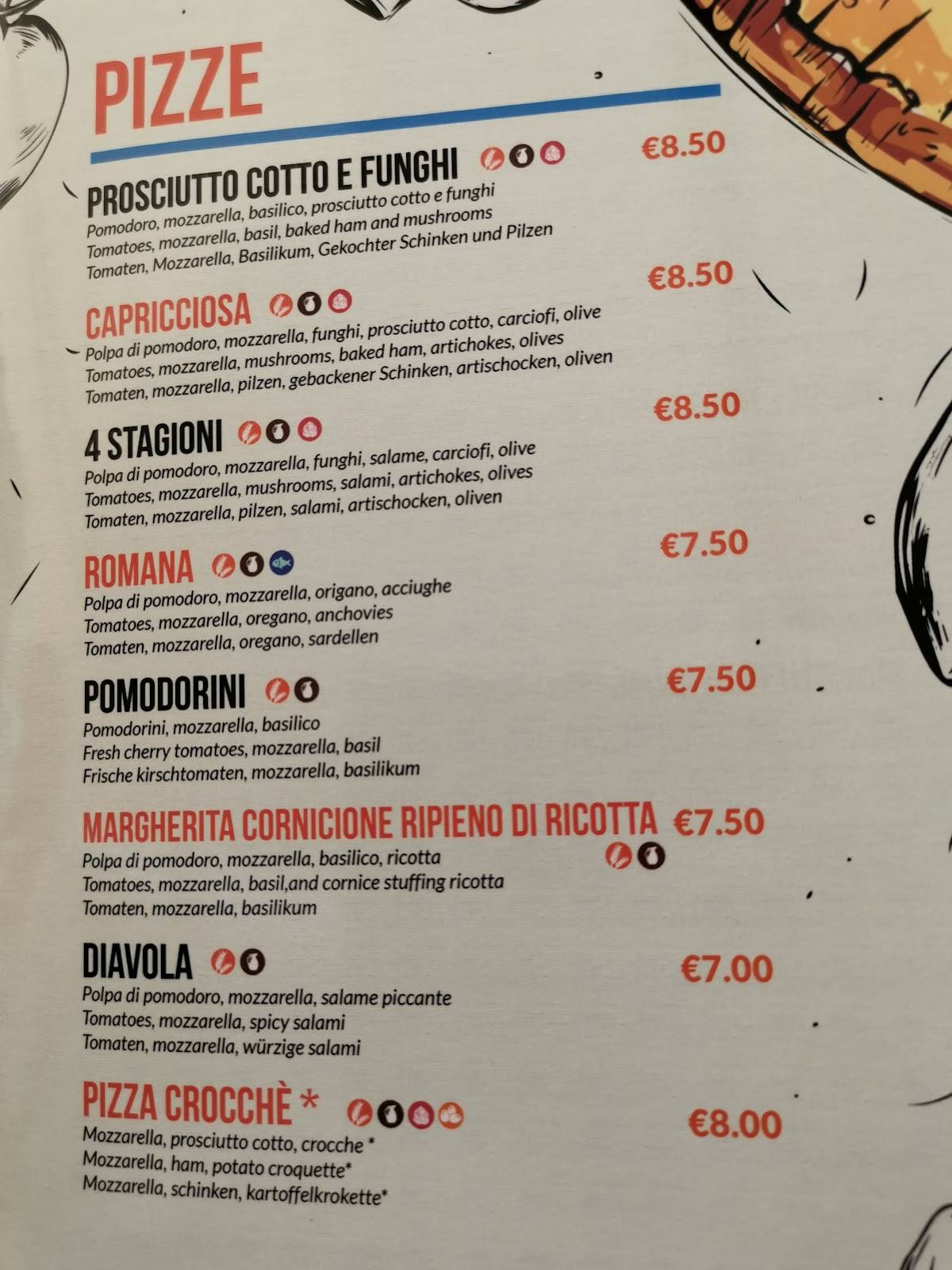 Menu di Bar Pizzeria La Strambata 