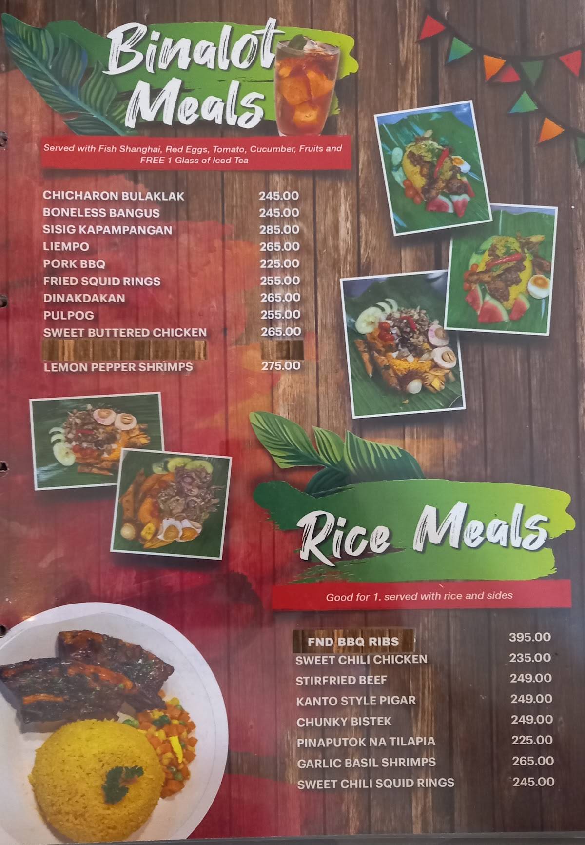 Menu at Fork N' Dagger restaurant, Baguio