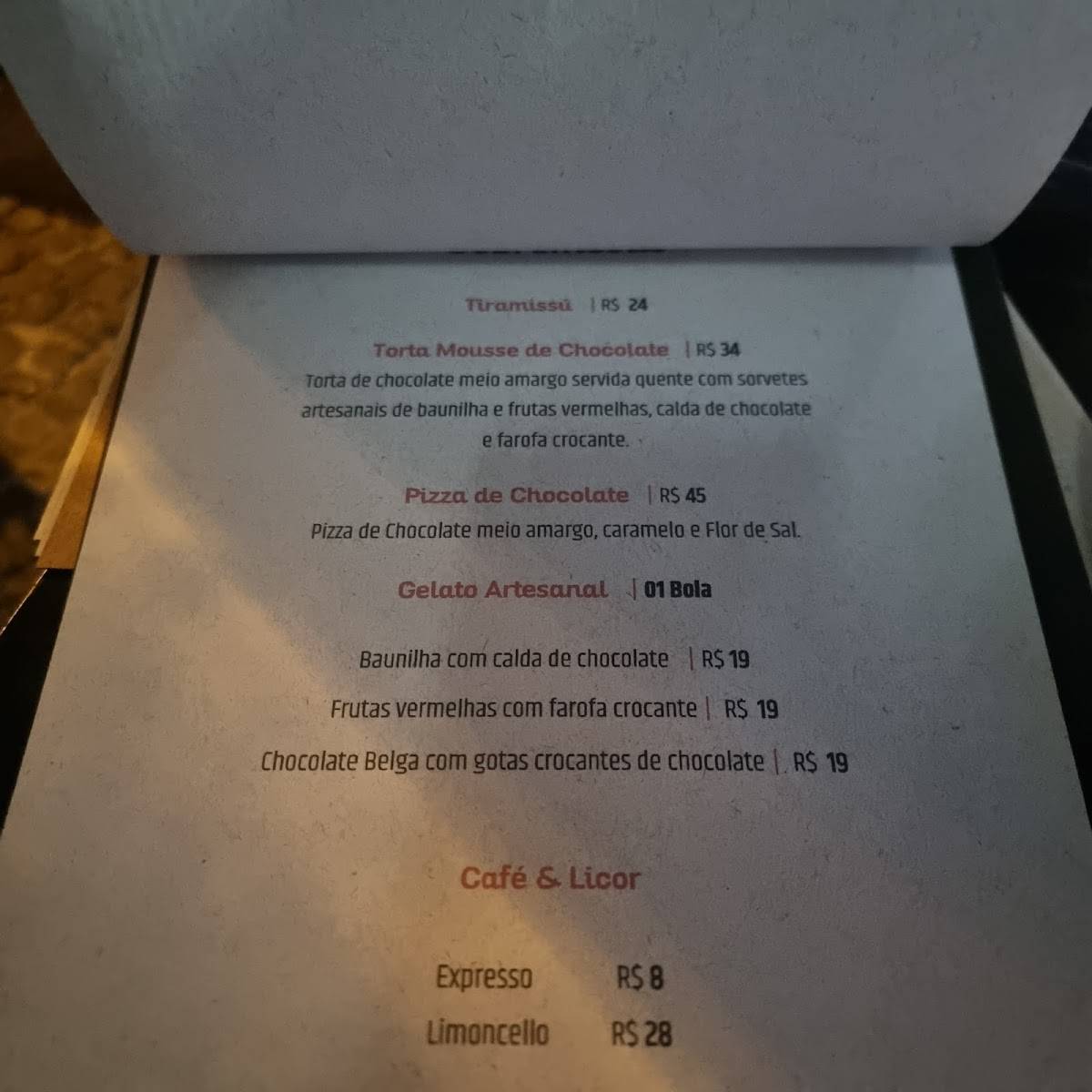 Forneria Ciao cardápio