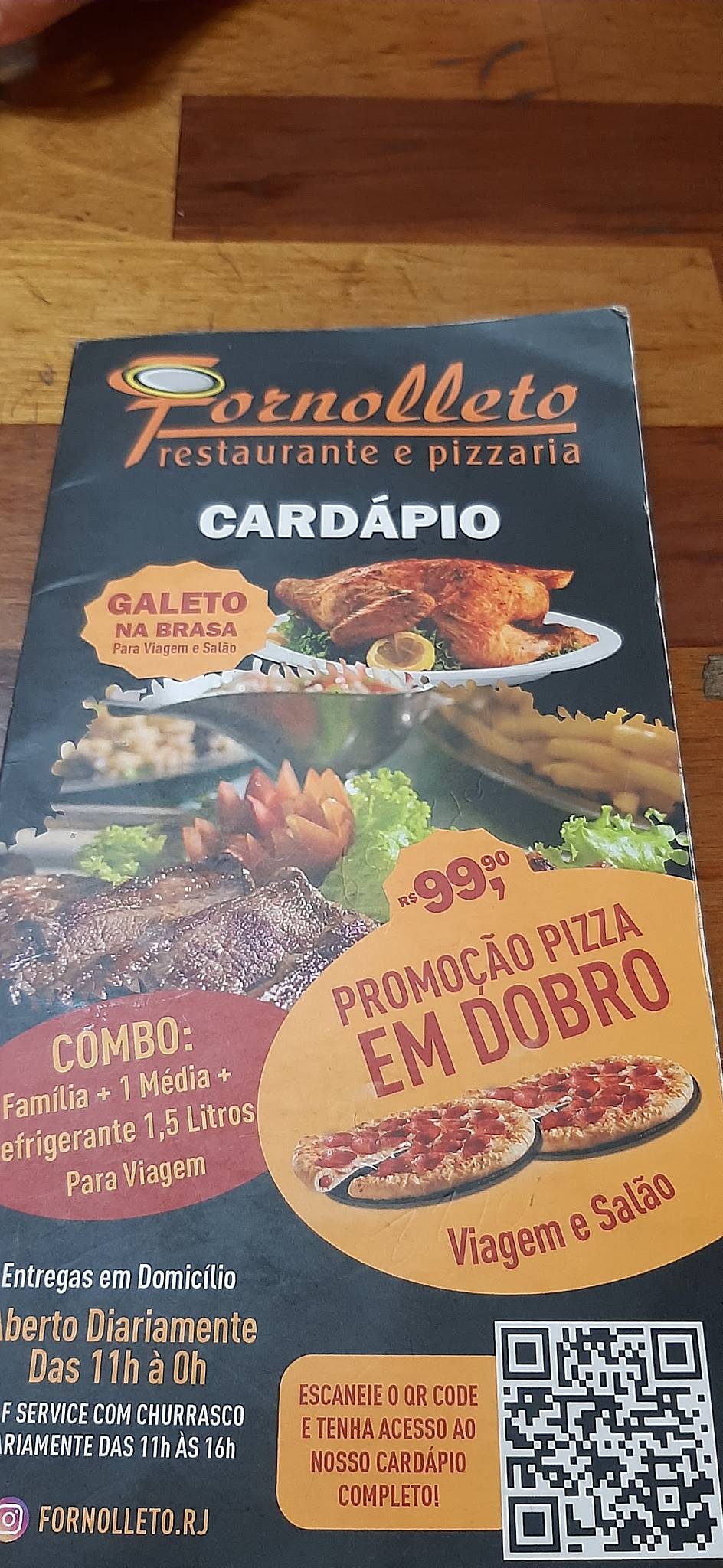 Fornolleto cardápio