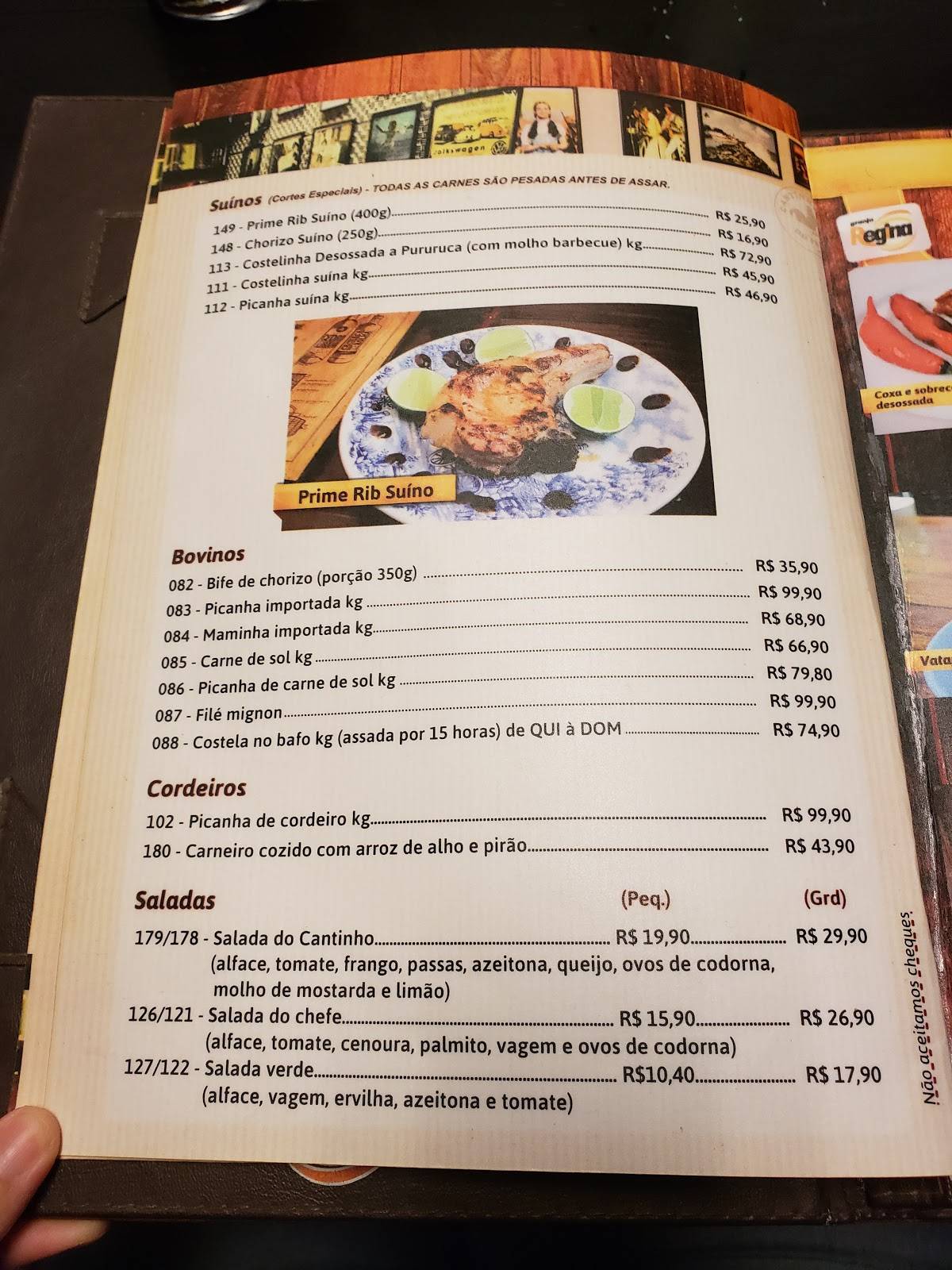 Cantinho do Frango Sul cardápio