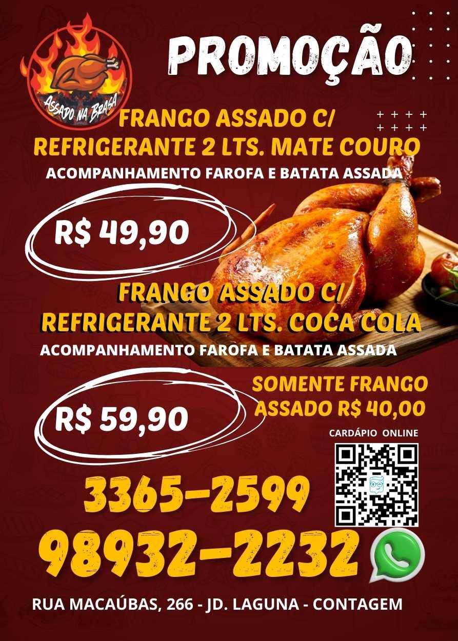 Frango assado do cheff cardápio