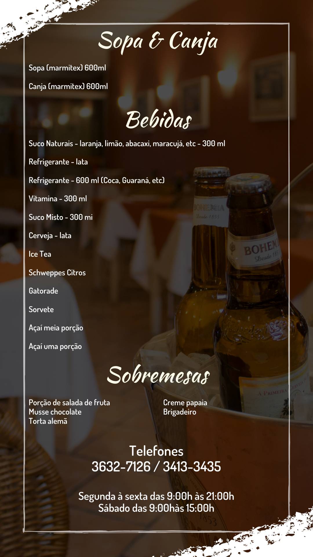 Fredone Restaurante e Lanchonete cardápio
