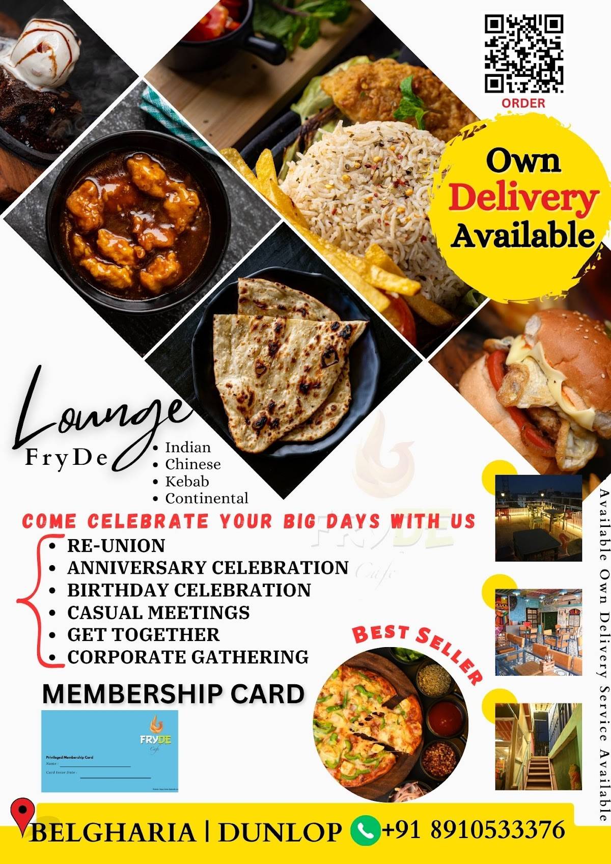 Fryde Rooftop Lounge menu