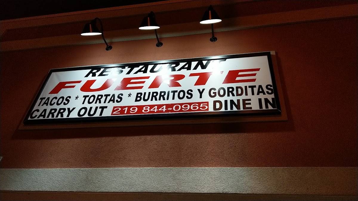 Menu at Fuerte Restaurant, Hammond