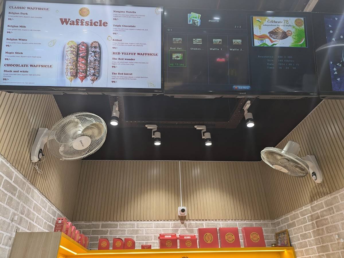 Funky Belgian Waffle menu